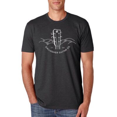 Men's Next Level Charcoal T-shirt Line Logo with Headstock